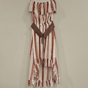 Rue21 Red and White Off-Shoulder Sundress